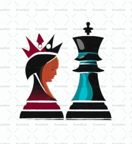Abstrakte Schach König und Königin